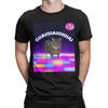 OIIA OIIA Drehende Katze Meme Herren T-Shirts Disco Tanz Trendy Neuheit T-Shirts Kurzarm Rundhals T-Shirts Baumwolle Erwachsenenkleidung