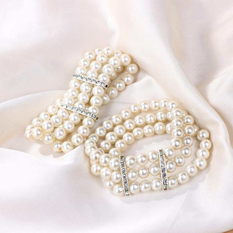 Elastic Multi-layer Bead Bracelet, Women's Exclusive Jewelry, Exquisite and Textured Daily Commuting Bracelet Item.
