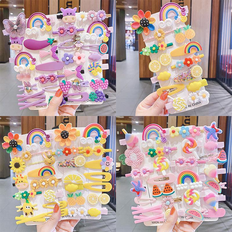 

Children s Day Hair Clips: Cute Gifts for Little Girls & Kindergarten Teacher Rewards 2 Boards Hair Clips [28 pieces] Random