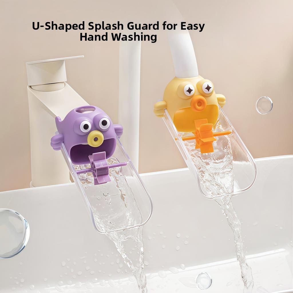 Children Kids Faucet Extender Hand Washing Toy Duck Baby Extension Splash Water Extender for Bathroom Kitchen Baby Hand Washing