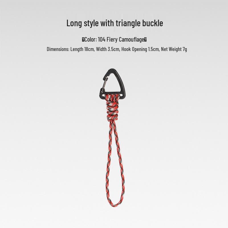 Sju-strängad Paracord Nyckelring Lanyard: Anti-förlust, Utomhuscamping, Multifunktionell med Karbinhake & Snabbspänne.