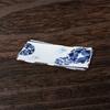 Takumifu Arita Ware Sashimi Plate, Blue and White Four Gentlemen Paper-Lined Rectangular Plate, Made in Japan