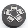 Fashion 10 pieces 21 * 25mm alloy square rhinestone buckle DIY ribbon clothing shoe buckle accessories decoration