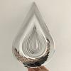 Beating Wind Spinner Drop Shape Stainless Steel 3D Rotating Wind Chime Bell