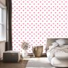 Hearts Wallpaper White and Powder Pink 50x1000
