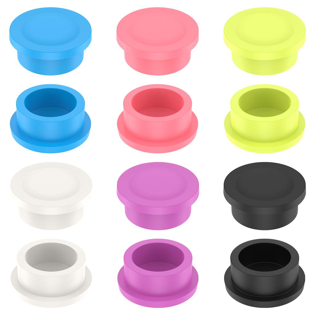 12 Stück Glasfläschchen Schutzkappe 3 ml Fläschchenkappe Wiederverwendbare Silikon-Glasfläschchen-Schutzkappen für einfache Klassifizierung und Laborgebrauch