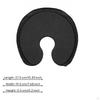 Black Gel Breast Pad Stitched Edge Chest Compress Curved