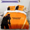 3pcs Duvet Cover Set (1*Duvet Cover + 2*Pillowcase, Without Core), Counter Strike Print Soft All‑Season Bedding Set, Home Bedroom Decor Gift