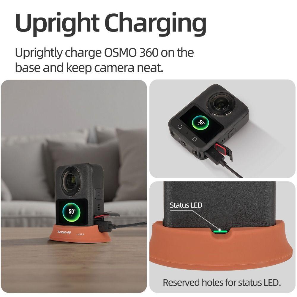 Fixed Desktop Base Silicone Car Mount Bracket for DJI Osmo 360 Action Camera Accessories