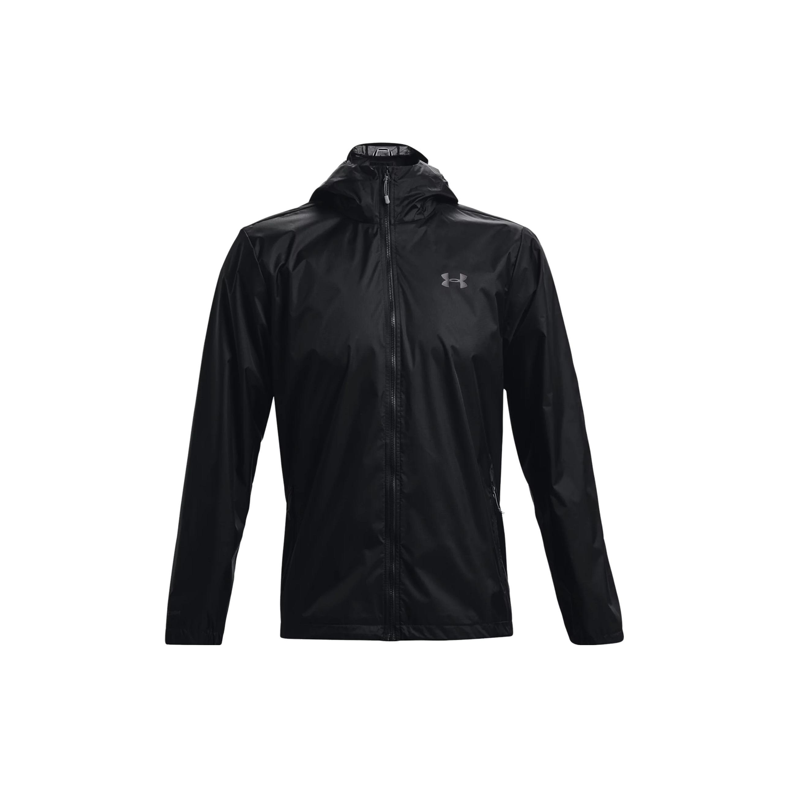 Under Armour Forefront Rain Hoodie Jacket Black Men s 1321439-002 XL