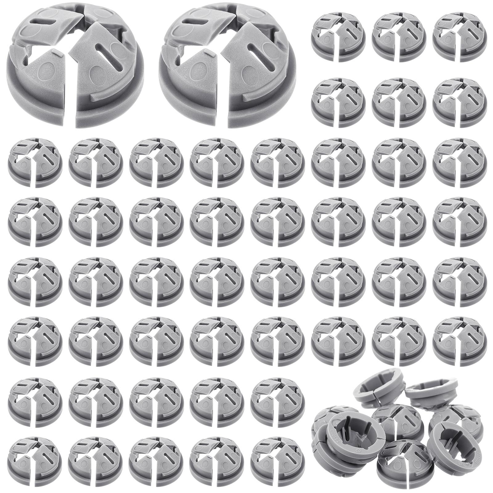 

150 Pcs 3/8 In. - 1/2 In. Non Metallic Button Push-In Bulk Connector Gray Nm Cable Connector Electrical Conduit Fittings Fits Fo