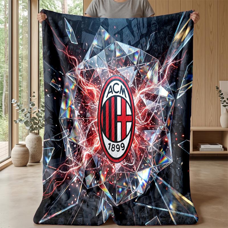 AC Milan Theme blanket Soft Flannel Blanket Plush Throw Blanket Cozy Sofa Bed Blanket for Home Decor