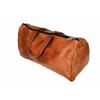 Vintage Brown Tote Bag Leather Goat Light Weight Luggage Bag Men Duffle Genuine