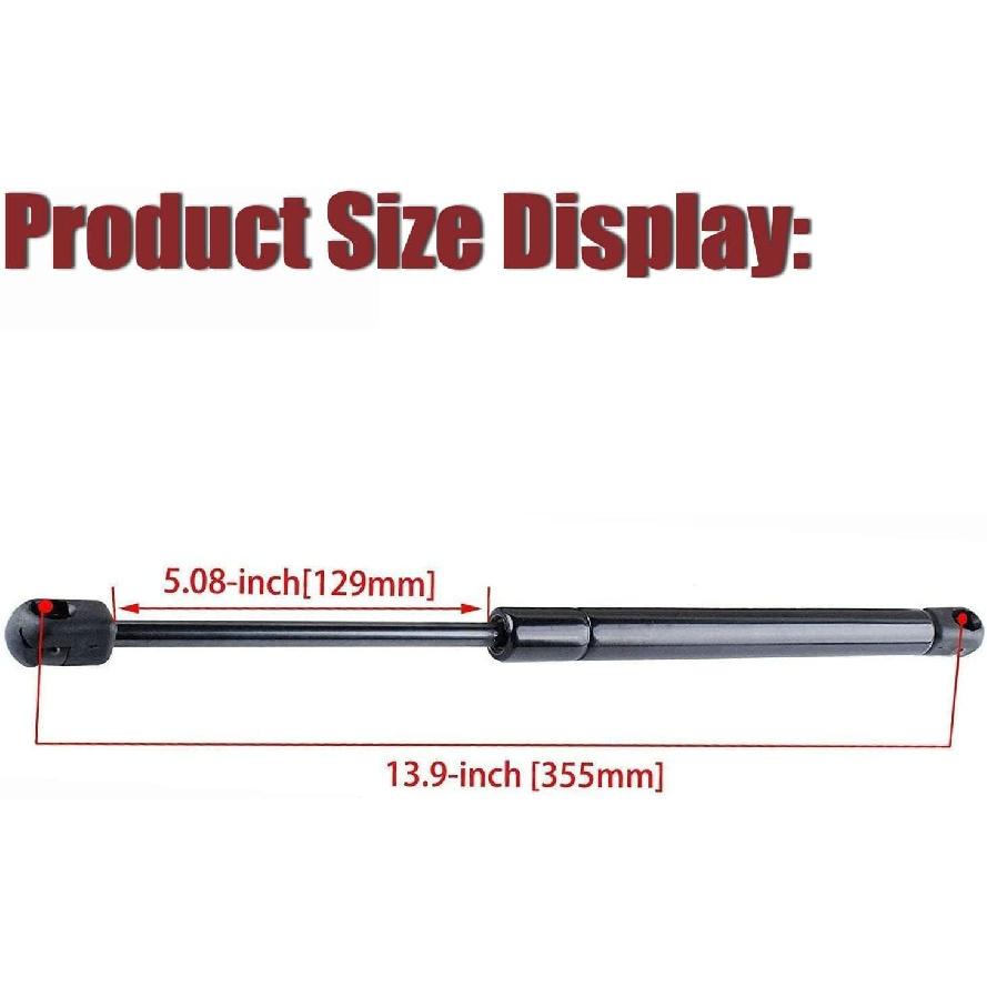 

C1606389 Truck Camper Shell Struts 14 107N/24Lbs, Gas Spring Lift Supports Shocks for Topper Rear Window (2 Pack)
