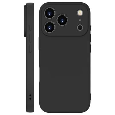 Luxury Black Matte Phone Case For iPhone 11   14 15 16 17 Pro Max 17 Air 15 Plus  Mini 16E Silicone Soft Back Cover Case