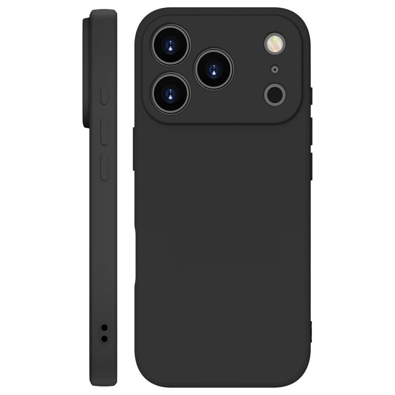 

Luxury Black Matte Phone Case For iPhone 11 12 13 14 15 16 17 Pro Max 17 Air 15 Plus 13 Mini 16E Silicone Soft Back Cover Case For iPhone17 Pro Max