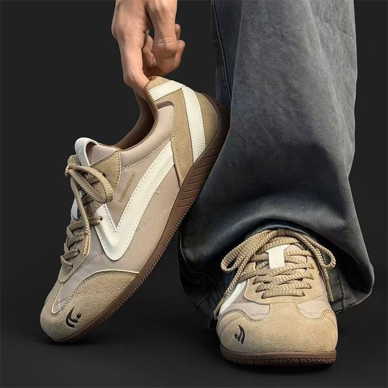 

Speed racing shoes New summer retro breathable German training shoes Thin-soled sports casual shoes 35【foot length 22.5cm】 песочный