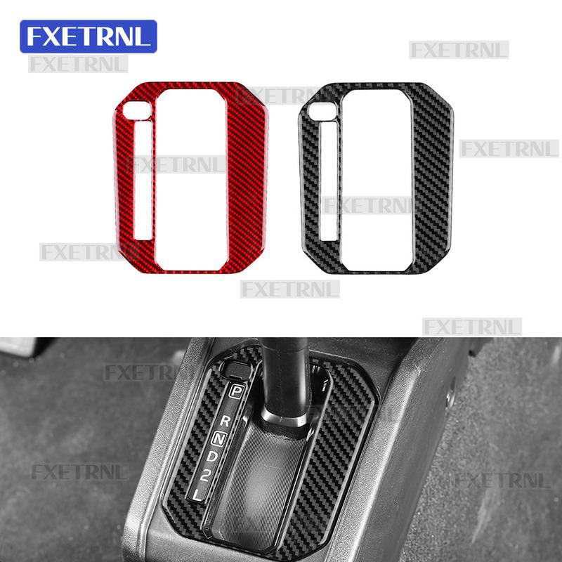 Real Soft Carbon Fiber Sticker For Suzuki Jimny JB74 JB64 2024 2025 LHD RHD Car Gear Shift Trim