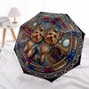 Royal Canine pattern umbrella, portable and foldable design, 8 ribs, a casual accessory for Halloween, Christmas, and birthday gifts.