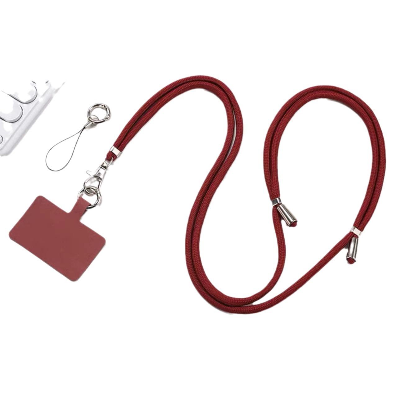 

1 шт. Регулируемый универсальный ремешок-шнурок для телефона, Съемный цветной шейный ремешок, Защитный шнурок от потери для телефона/ключей, Подарки для матери, семьи, друзей красный