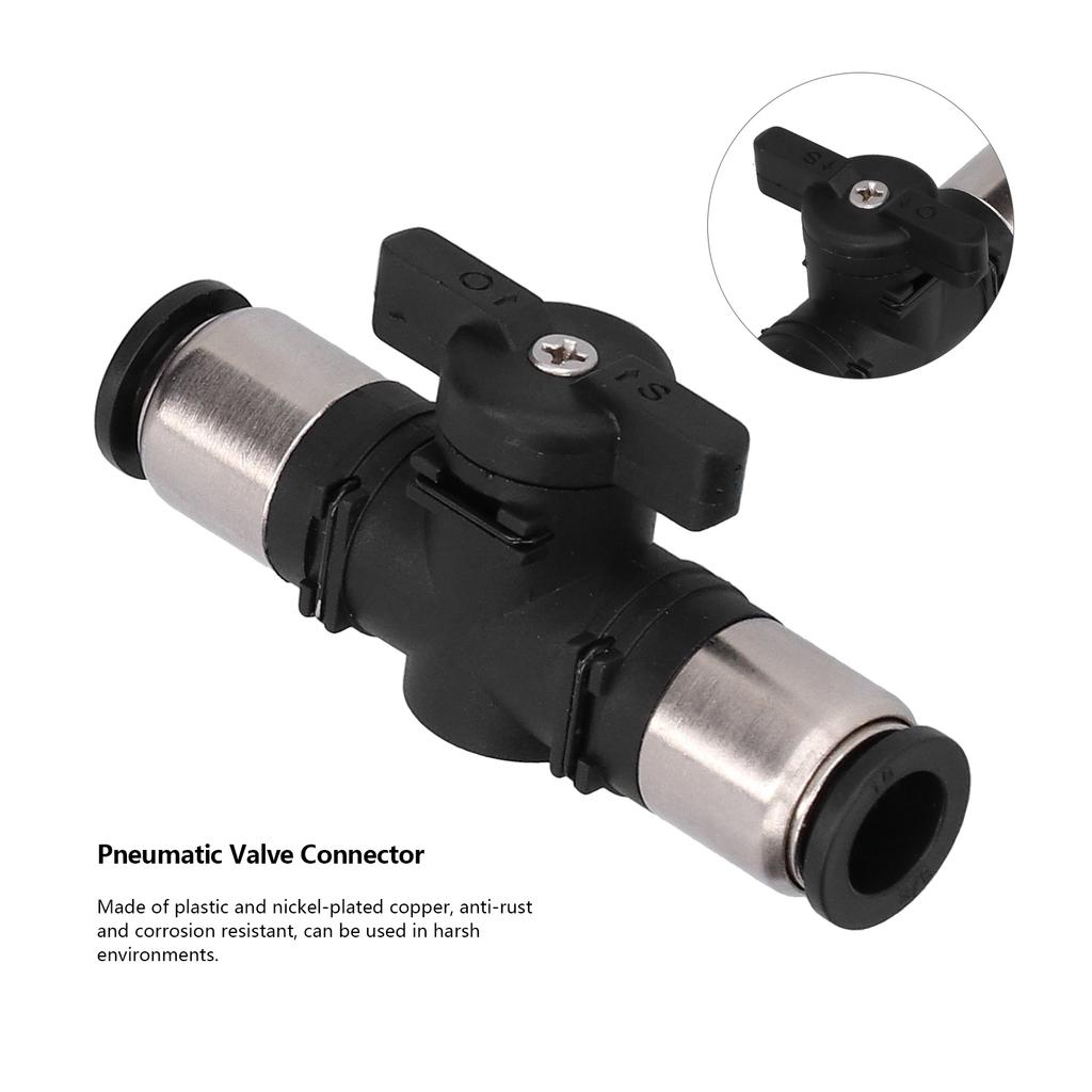 Pneumatic Valve Connector with Manual Knob  , Quick Connect Fittings for 3Celsius8in   Line