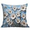 New Flower Pillowcase Imitating Three-dimensional Oil Painting Style Creative Floral Home Living Room Sofa Cushion Pillowcase