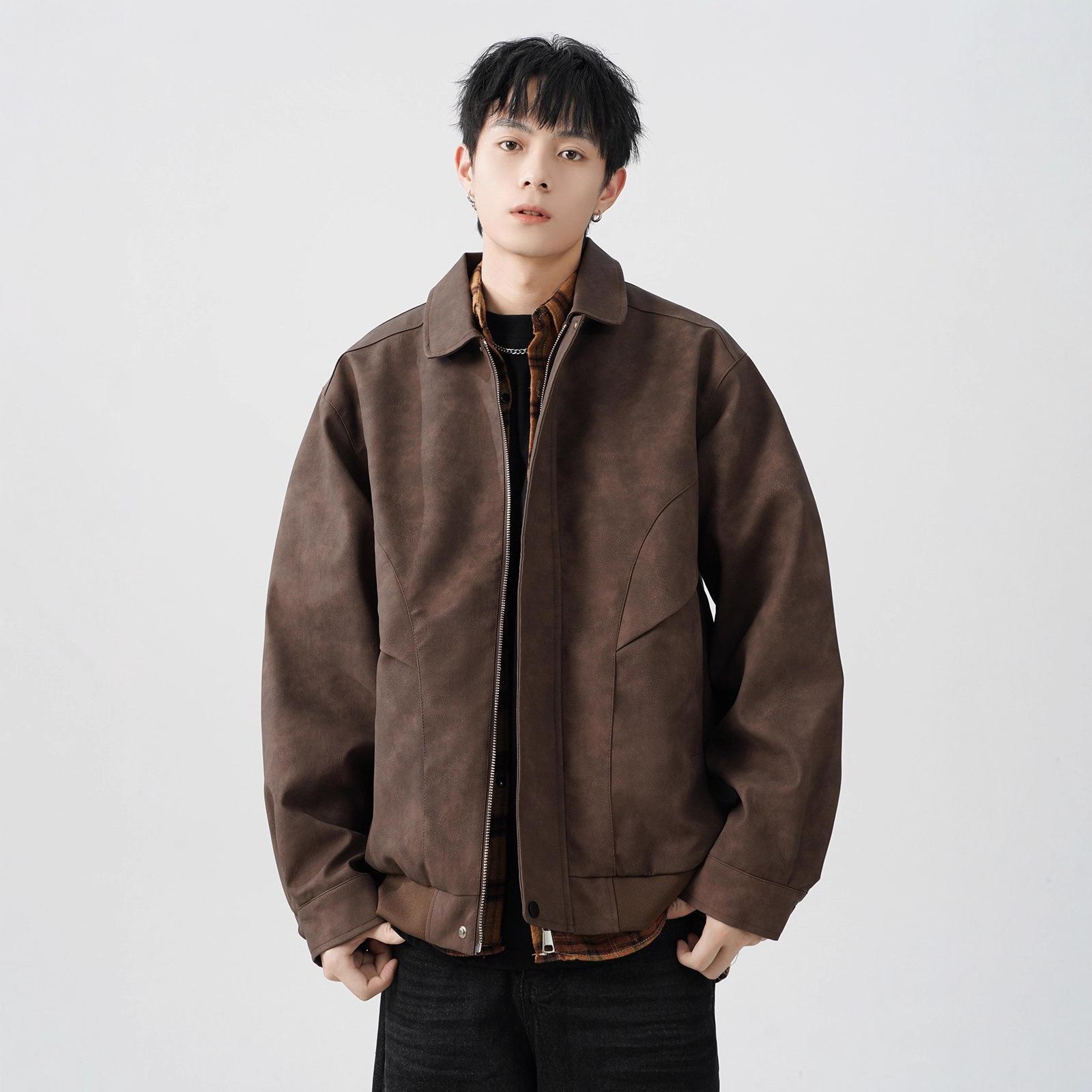 

Уличная кожаная куртка мужская осенняя новая рабочая куртка куртка-пилот XXXL