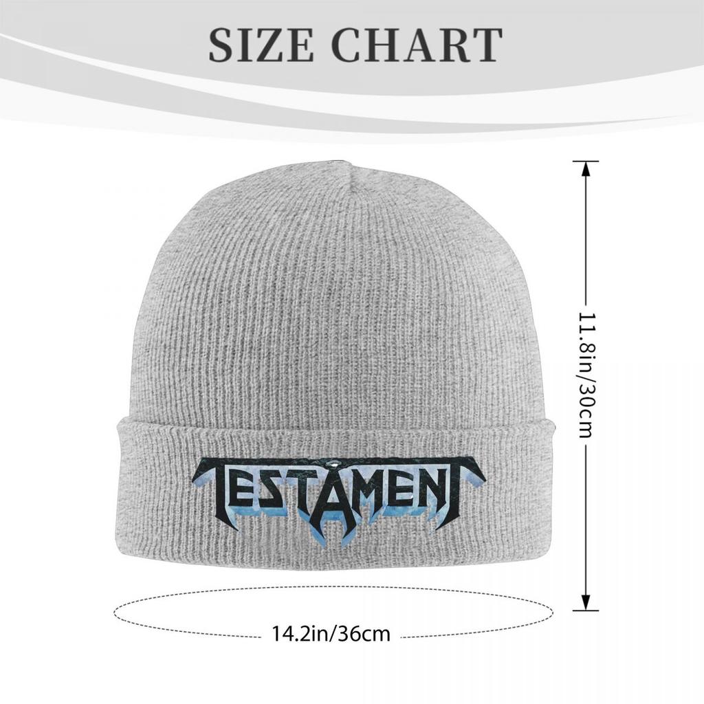 Testament Band Warm Knitted Cap Winter Knit Bonnet Hat Skullies Beanies Hip Hop Caps for Unisex