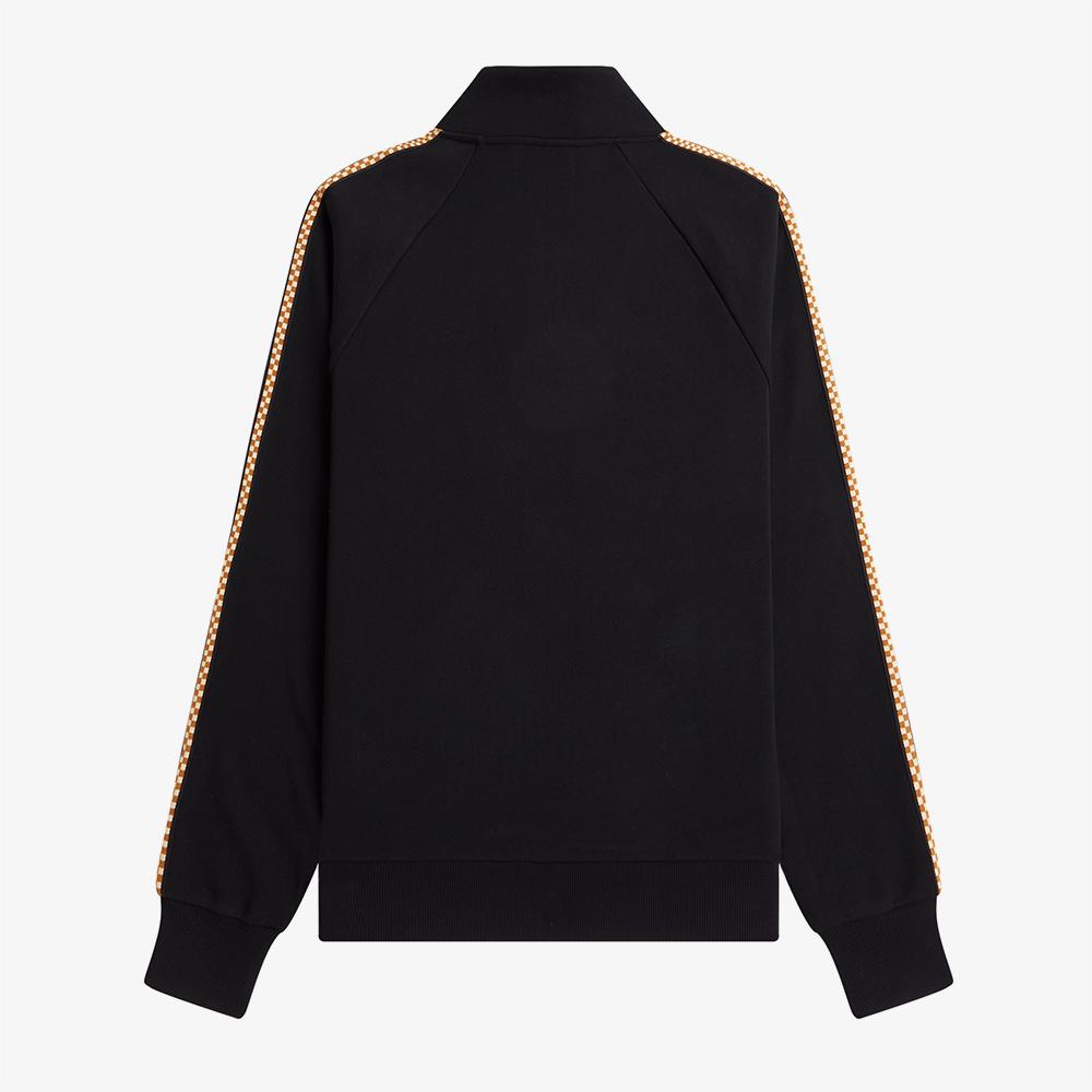 Fred Perry [Sharp] Checkerboard Tape Half-Zip Sweatshirt - Black Afpm2336587-102