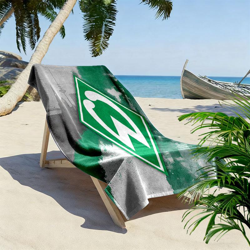 SV Werder Bremen2 Print Strandtuch, Großes Weiches Schnelltrocknendes Handtuch für Strand Camping Schwimmen