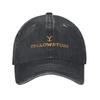 Ayellowstone Dutton Ranch Vintage Brand Baseball Caps Distressed Washed Caps Hat Outdoor Activities Adjustable Fit Sun Cap