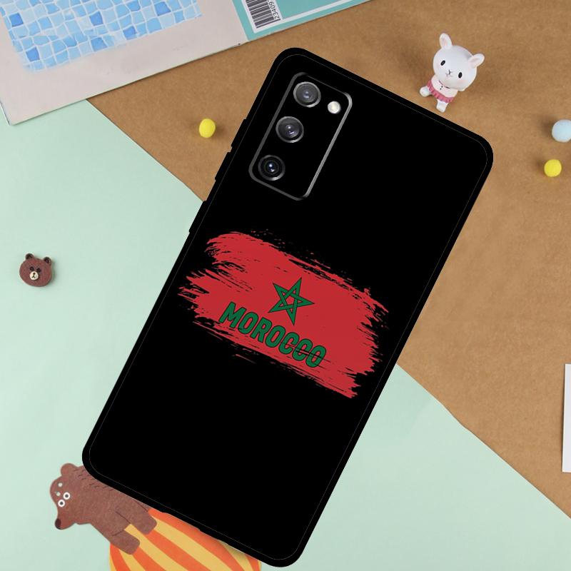 

Morocco Map Flag Soft Case For Samsung Galaxy S25 Ultra S9 S10 S20 S21 S22 S23 S24 Plus S24 FE Funda Cover Galaxy S24 FE