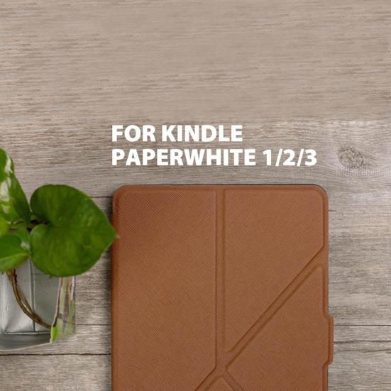 Smart Magnetic Origami Faux Leather Cover Case Stand for Kindle Paperwhite 1 2 3