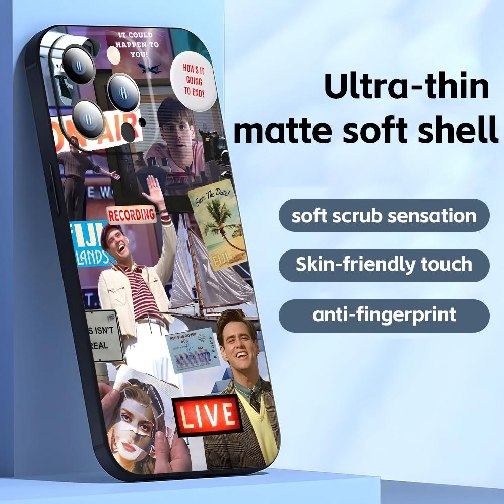 Classic movies The Truman Show Phone Case For iPhone 16 16e 15 14 13 12 11 Plus Mini Pro Max Soft black Shockproof Cover