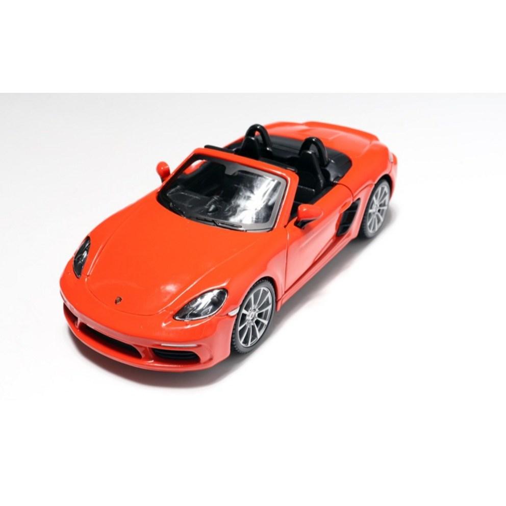 Bburago 1:24 Scale Porsche 718 Boxster Diecast Model Car - Vibrant Orange