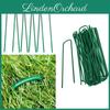 Green Hardened Steel Artificial Grass Turf U Pins Heavy Duty Galvanised Garden Staples For Lawn Fixing And Weed Control