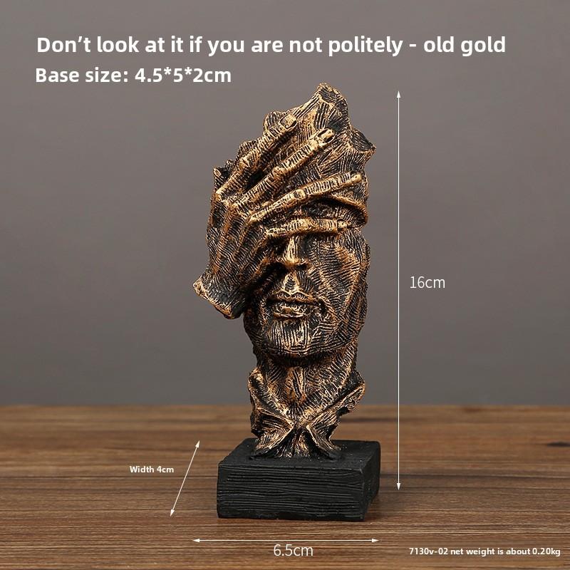 Figurine Mask Abstract Resin Sculpture For Living Room Office Gift Decoration