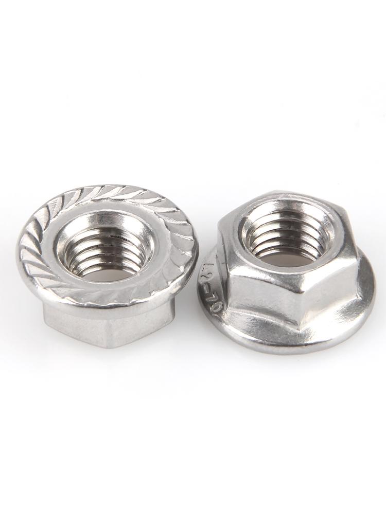 Zeke Stainless Steel Fine/Reverse Thread Anti-Slip Flange Nut (M3-M18)