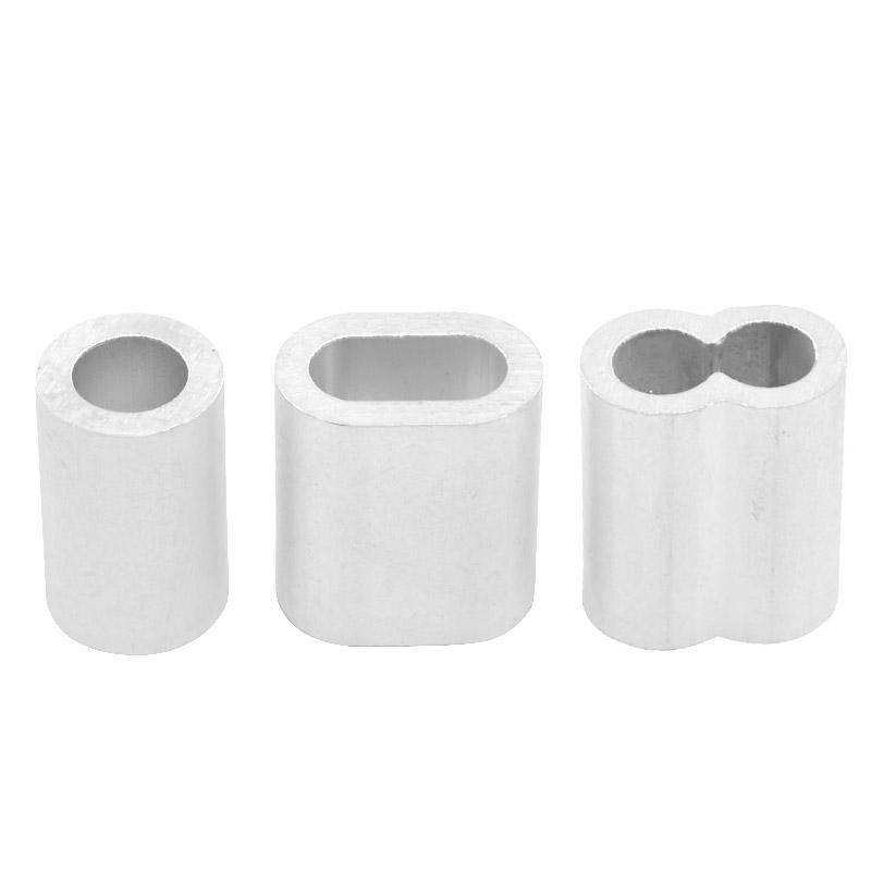 M1 To M10 Full Size Steel Wire Cable Rope Fixing Clip Circular Aluminum Ferrules Round Crimping Loop Clamps Quantity 10--200pcs