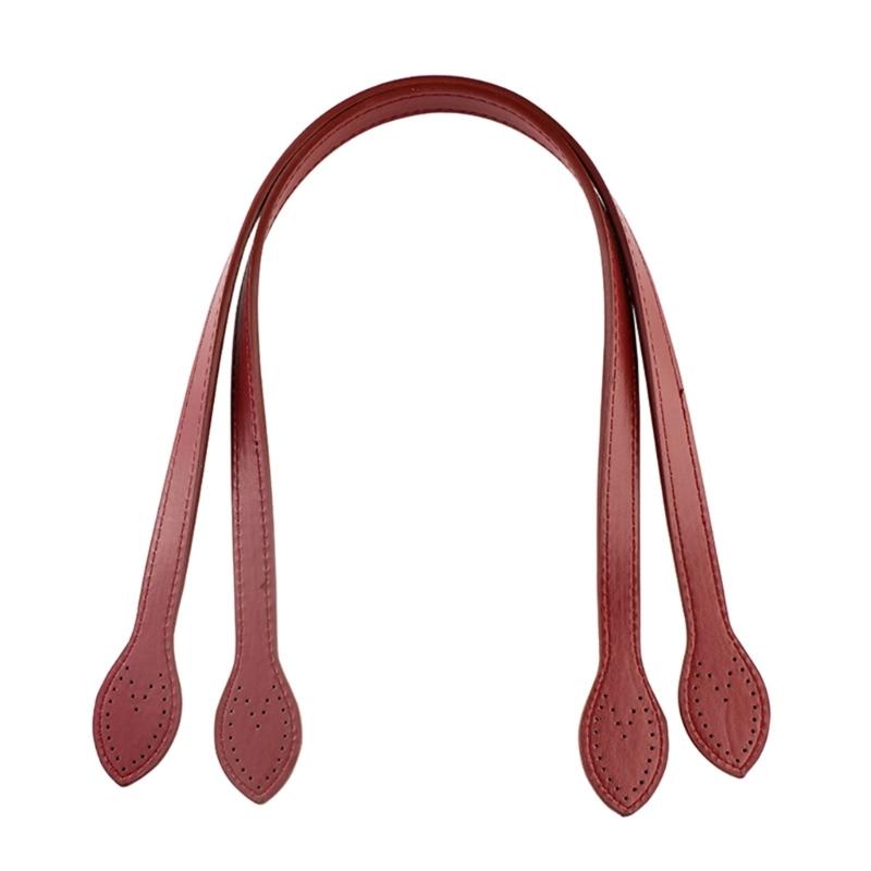 2pcs Artificial Leather Shoulder Bag Strap Handle Replacement Accesories for DIY Craft Handbag and Underm Puse Making