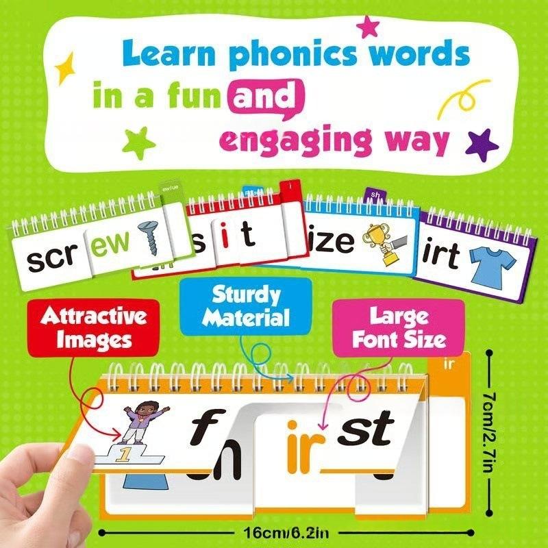 Wortfamilien Build Book 40 Lese-Reim-Klappbücher Lesen lernen Phonics Lernkarten Lernwort-Karten Kinder-Klappbücher