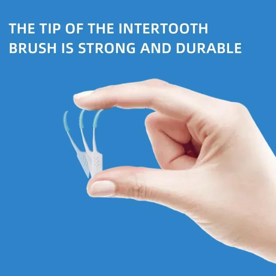 Silicone Toothpicks Threaded Interdental Brushes Dental Cleaning Tools Interdental Cleaning Toothbrushes Oral Hygiene Tools