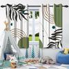 2Pcs Bohemian Style Curtains Plants Leaf Geometric Pattern Blackout Curtains Boho Window Curtain for Bedroom Apartment Decor