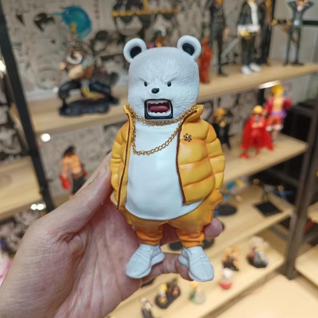 Anime One Piece Bepo Bear PVC Action Figure Anime Figure White Bear Model Toys Collection Doll Gift 15cm