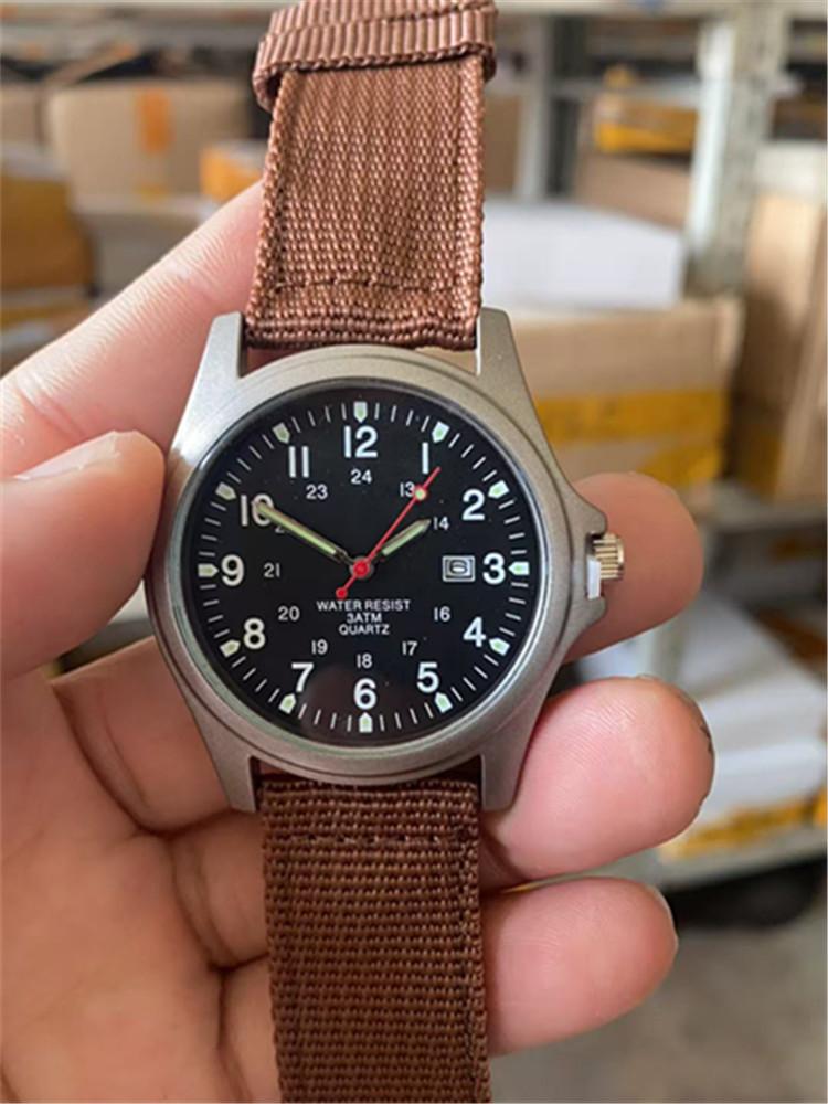 Nylon Strap Men's Watch Calendar Quartz Watch Military Watch