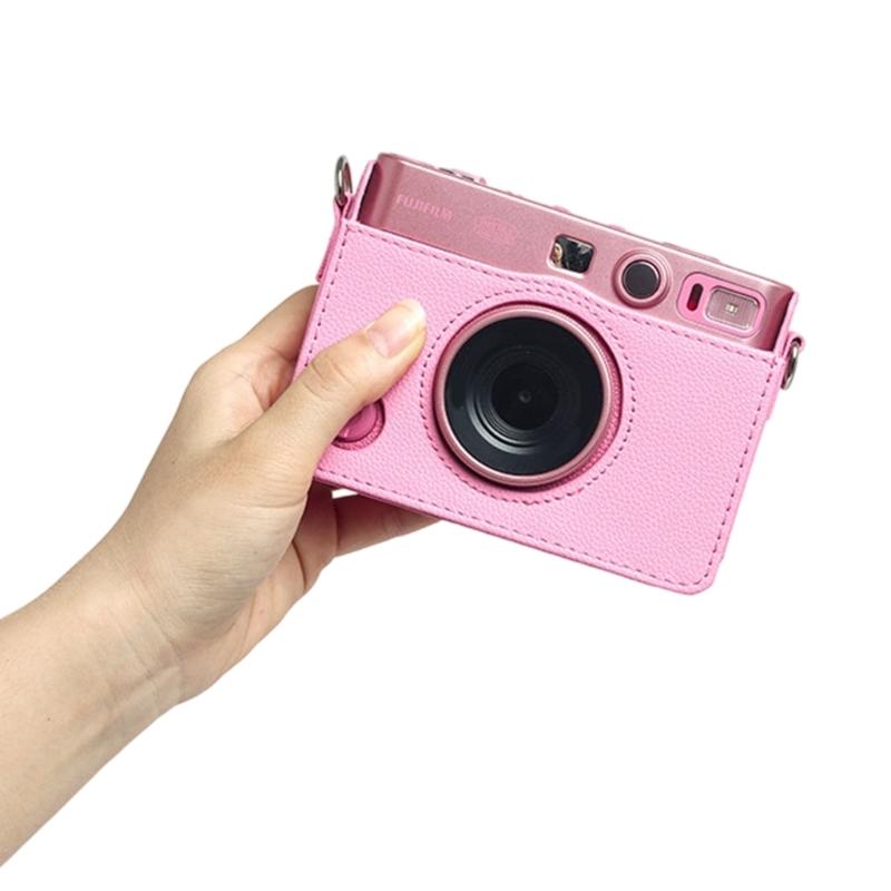 Stylish PU Leather Camera Bag for MiniEVO Camera Case Shoulder Bag with Soft AntiScratch Lining for Travel Photography