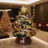 Mini Christmas Tree Decor Set DIY Desktop Holiday Ornament PVC Geometric Xmas 45cm With LED Lights