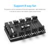 Multi Way Splitter Cooler Cooling Fan Hub PC SATA 1 to 8 3Pin / 4Pin 12V Power Socket PCB Adapter Speed Controller for Computer