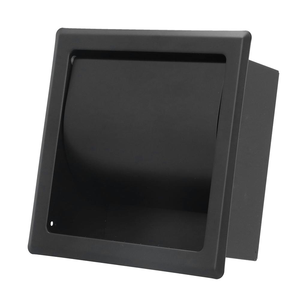 Embedded Toilet Paper Holder 304 Stainless Steel Roll Paper Rack for Home Bathroom Hotels Black