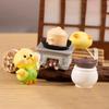Cartoon Cute Kitchen Cooking Little Yellow Duck Resin Small Ornaments Micro Landscape Desktop Car Home Decoration
